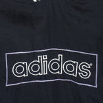 Adidas - Black Pullover Windbreaker 1990s Large Vintage Retro