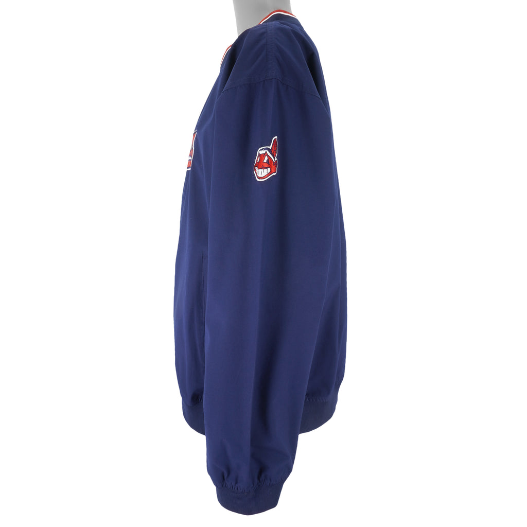 Nike - Cleveland Indians Big Spell-Out Windbreaker 1990s Large Vintage Retro Baseball