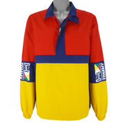 Tommy Hilfiger - Red & Yellow 1/2 Zip Windbreaker 1990s Large Vintage Retro