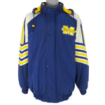Starter - Michigan Wolverines Hooded Jacket 1990s Large Vintage Retro Football