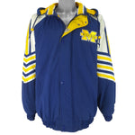 Starter - Michigan Wolverines Hooded Jacket 1990s Large Vintage Retro Football