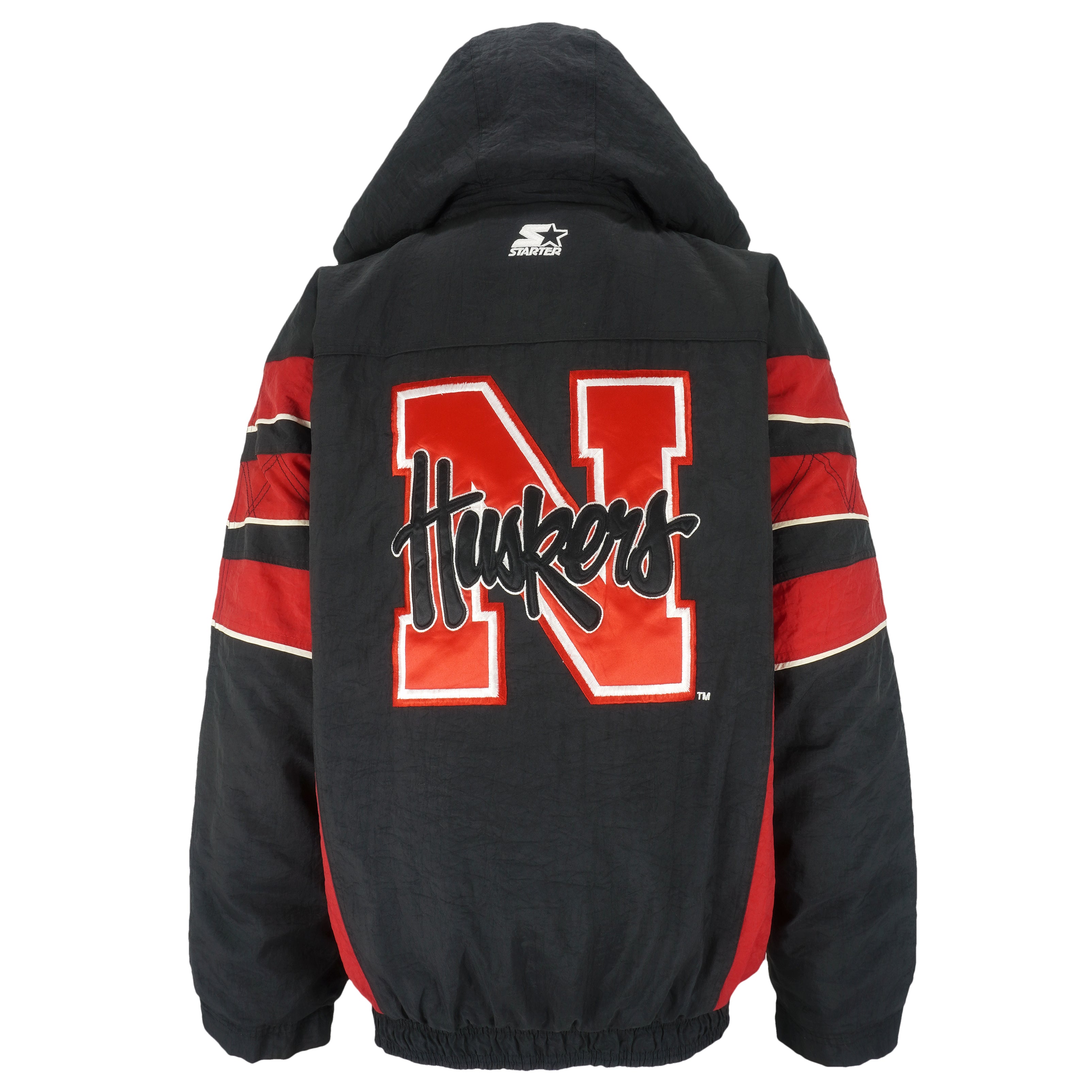 Starter - Red Nebraska Huskers Pullover Jacket 1990s X-Large