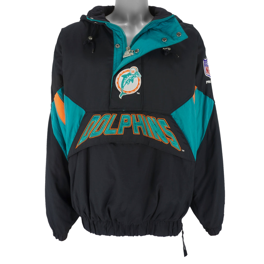 Starter - Miami Dolphins Spell-Out Jacket 1990s Large Vintage Retro Football