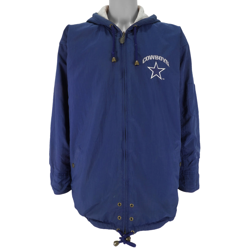 NFL (Lee) - Dallas Cowboys Hooded Reversible Jacket 1996 Large Vintage Retro Football