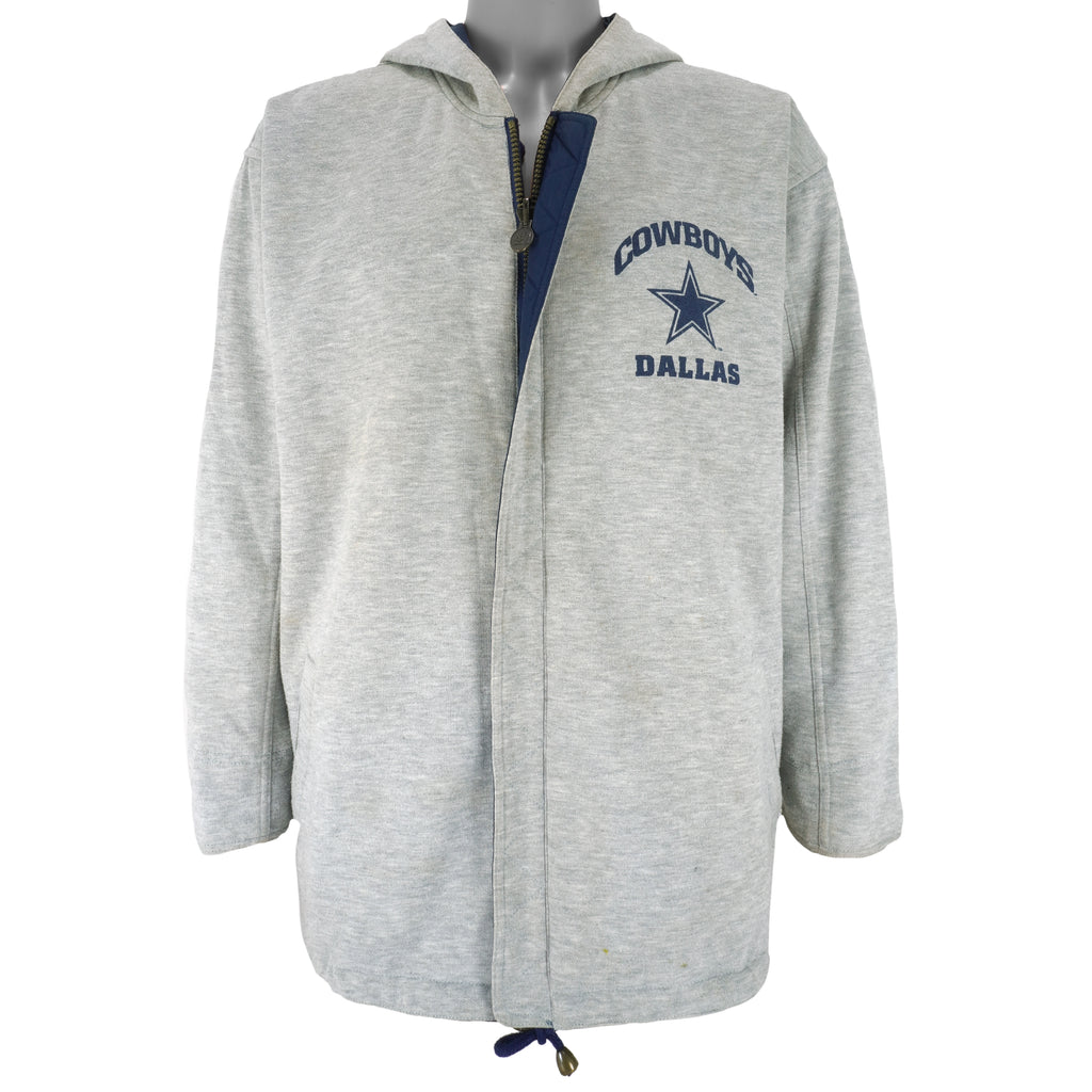 NFL (Lee) - Dallas Cowboys Hooded Reversible Jacket 1996 Large Vintage Retro Football
