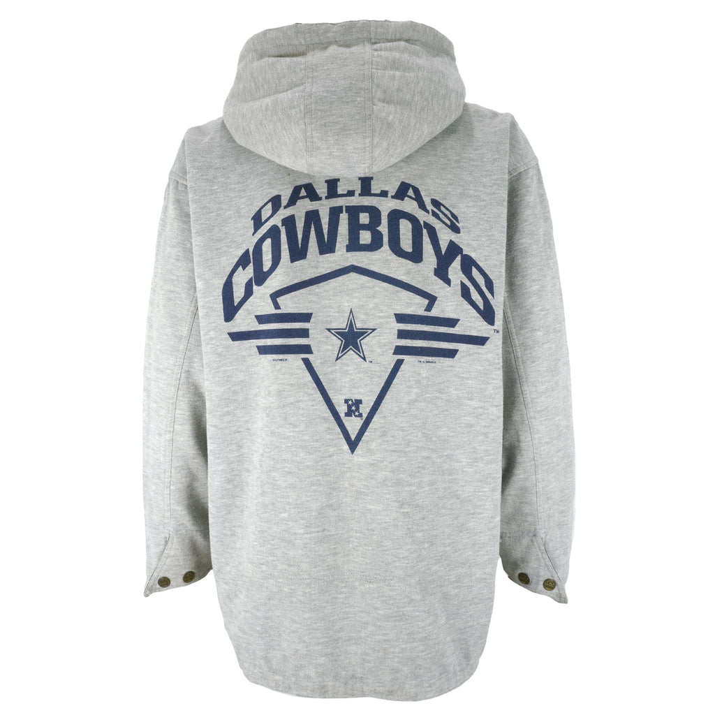 NFL (Lee) - Dallas Cowboys Hooded Reversible Jacket 1996 Large Vintage Retro Football