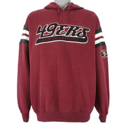 NFL (Lee) - San Francisco 49ers Embroidered Hooded Sweatshirt 1990s Large Vintage Retro Football