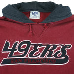 NFL (Lee) - San Francisco 49ers Embroidered Hooded Sweatshirt 1990s Large Vintage Retro Football