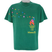 Champion - Green Atlanta Olympic Single Stitch T-Shirt 1992 Large Vintage Retro