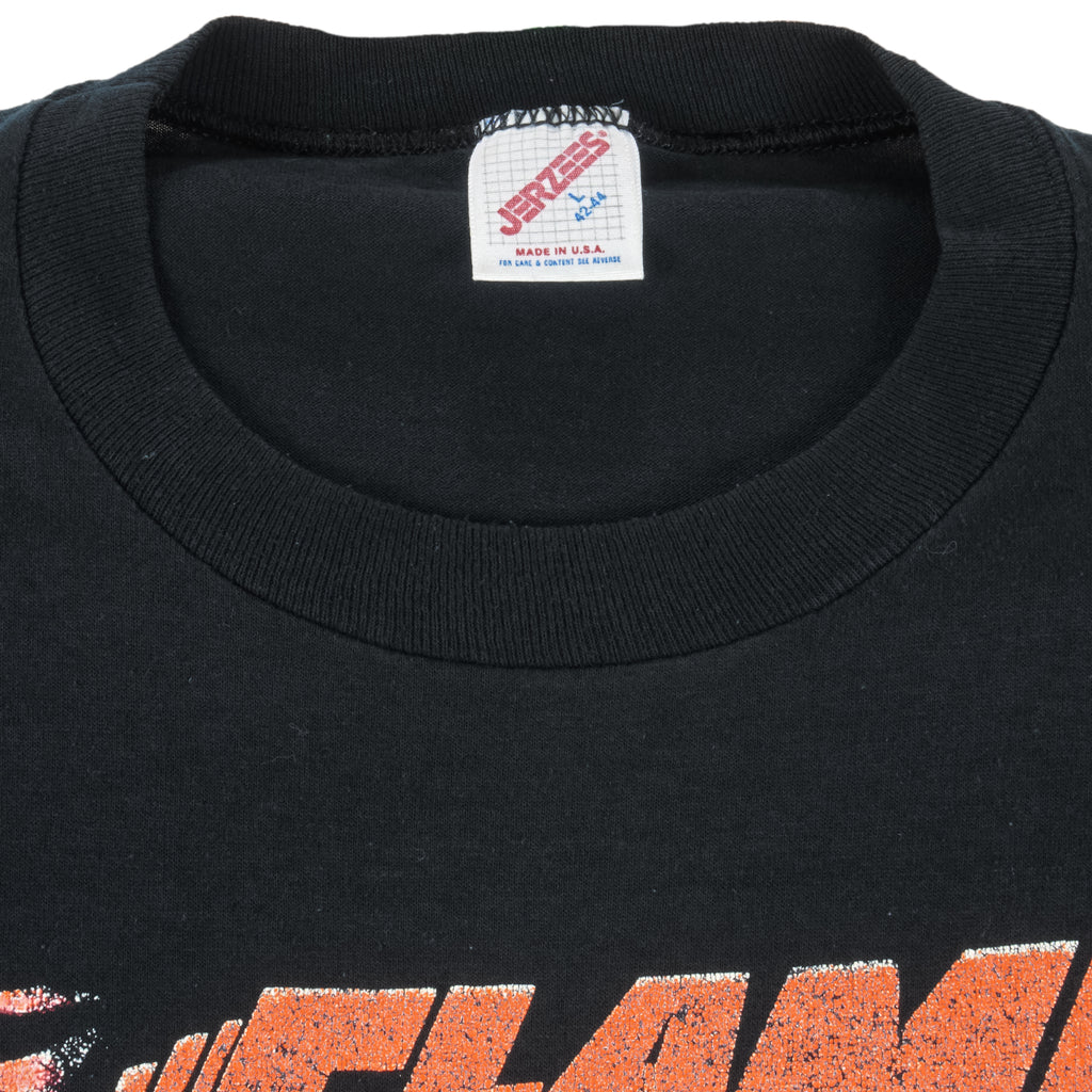 Vintage (Oneita) - Flame Thrower Snap On Style Single Stitch T-Shirt 1990s Large Vintage Retro