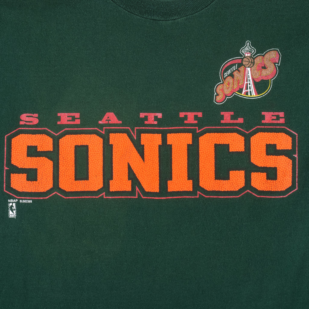 NBA (Salem) - Seattle SuperSonics T-Shirt 1990s Large Vintage Retro Basketball