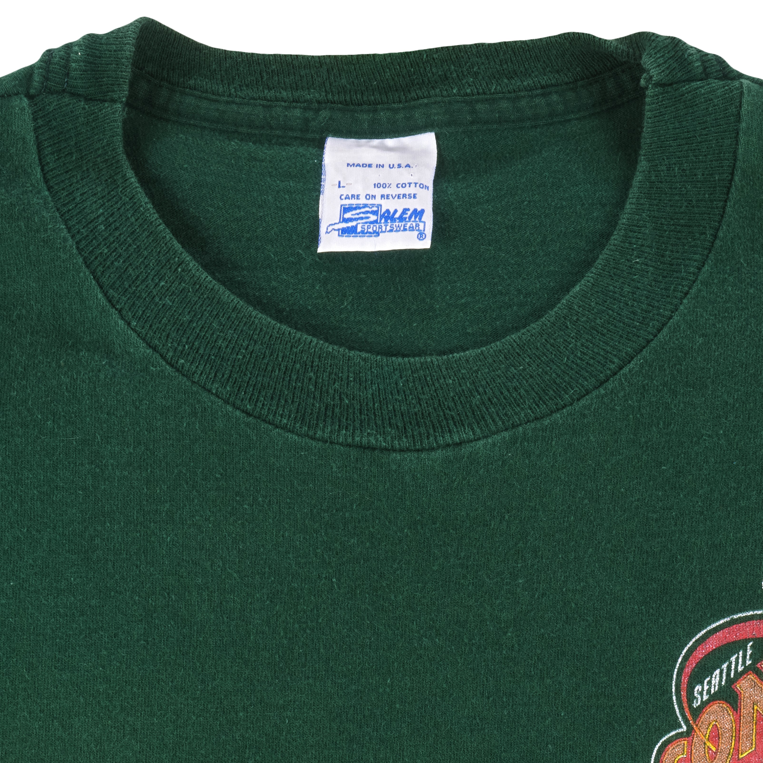 NBA (Salem) - Seattle SuperSonics T-Shirt 1990s Large Vintage Retro Basketball