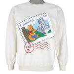 Disney - Canada Winnie The Pooh Crew Neck Sweatshirt 1990s Large Vintage Retro