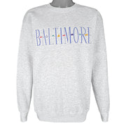Vintage (Lee) - Baltimore Embroidered Crew Neck Sweatshirt 1990s Large Vintage Retro
