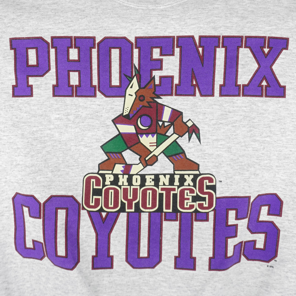NHL (Hanes) - Phoenix Coyotes Crew Neck Sweatshirt 1990s Large Vintage Retro Hockey