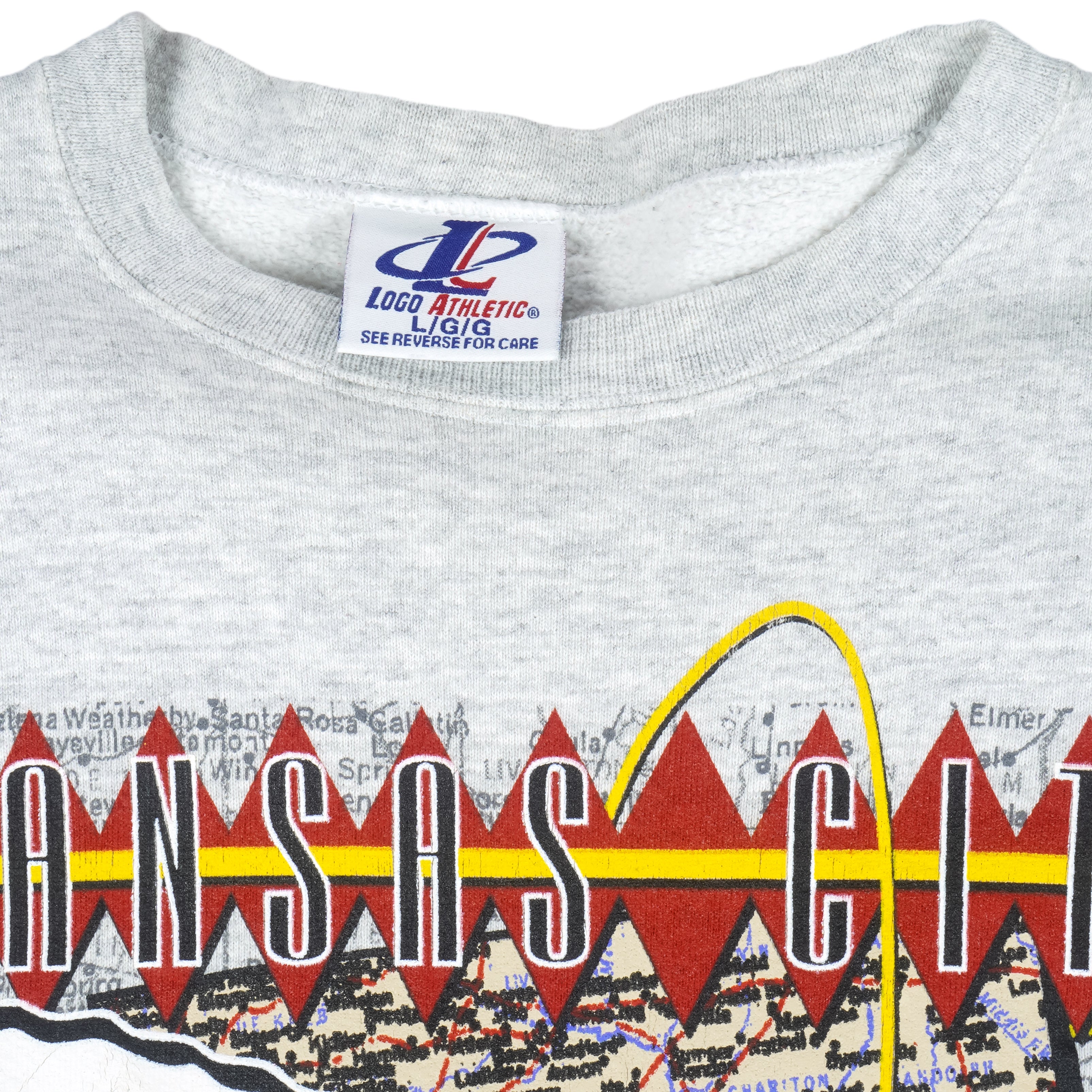 NFL (Logo Athletic) - Kansas City Chiefs Crew Neck Sweatshirt 1996 Large Vintage Retro Football