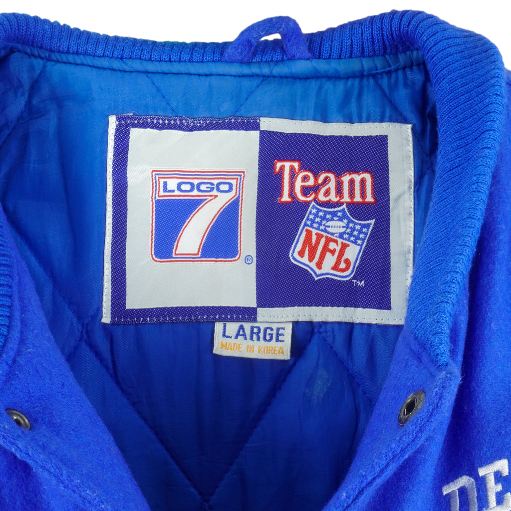 NFL (Logo 7) - Detroit Lions Varsity Jacket 1990s Large Vintage Retro Football