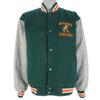 NCAA (Logo Athletic) - Miami Hurricanes Button-Up Varsity Jacket 1990s Large Vintage Football College