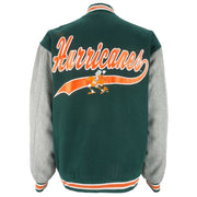 NCAA (Logo Athletic) - Miami Hurricanes Button-Up Varsity Jacket 1990s Large Vintage Football College