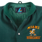 NCAA (Logo Athletic) - Miami Hurricanes Button-Up Varsity Jacket 1990s Large Vintage Football College