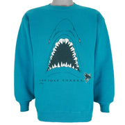 NHL (Nutmeg) - San Jose Sharks Crew Neck Sweatshirt 1990s X-Large Vintage Retro Hockey