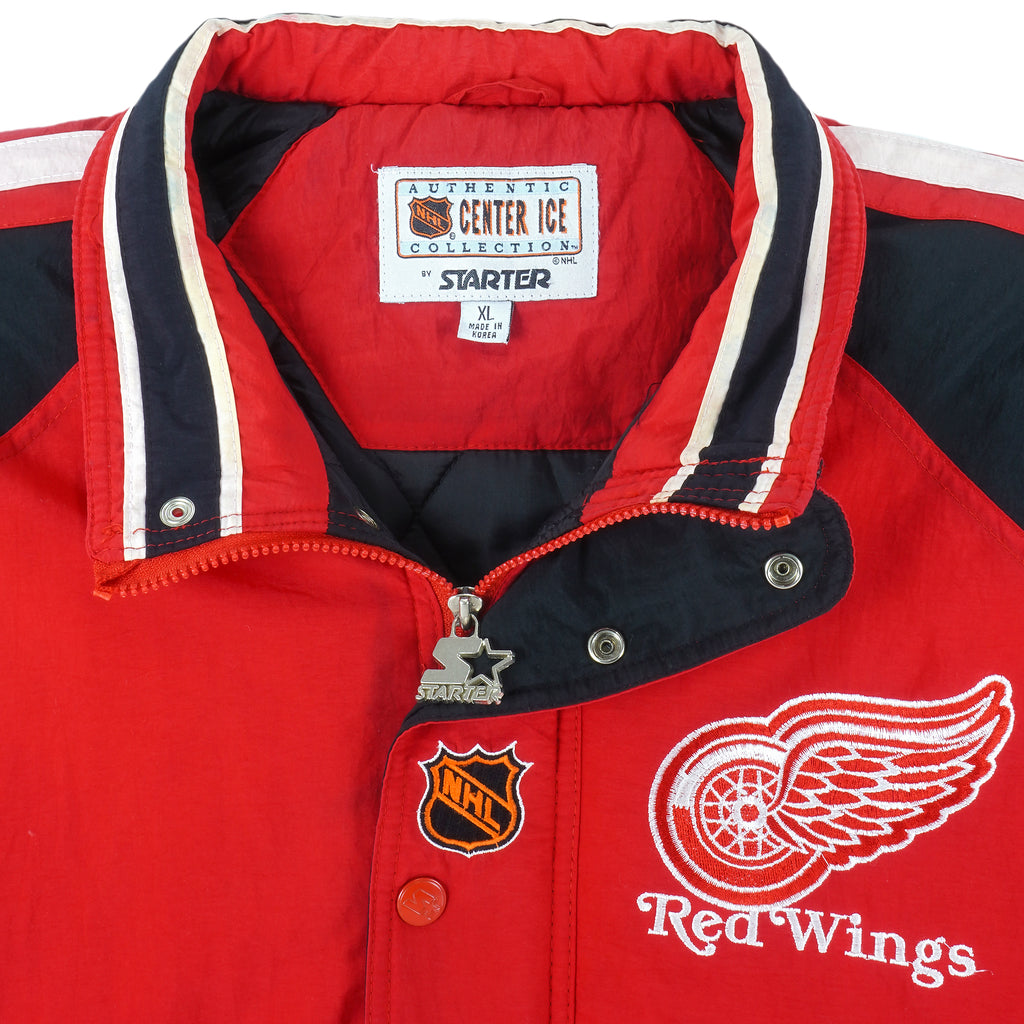 Starter - Detroit Red Wings Jacket 1990s X-Large Vintage Retro Hockey