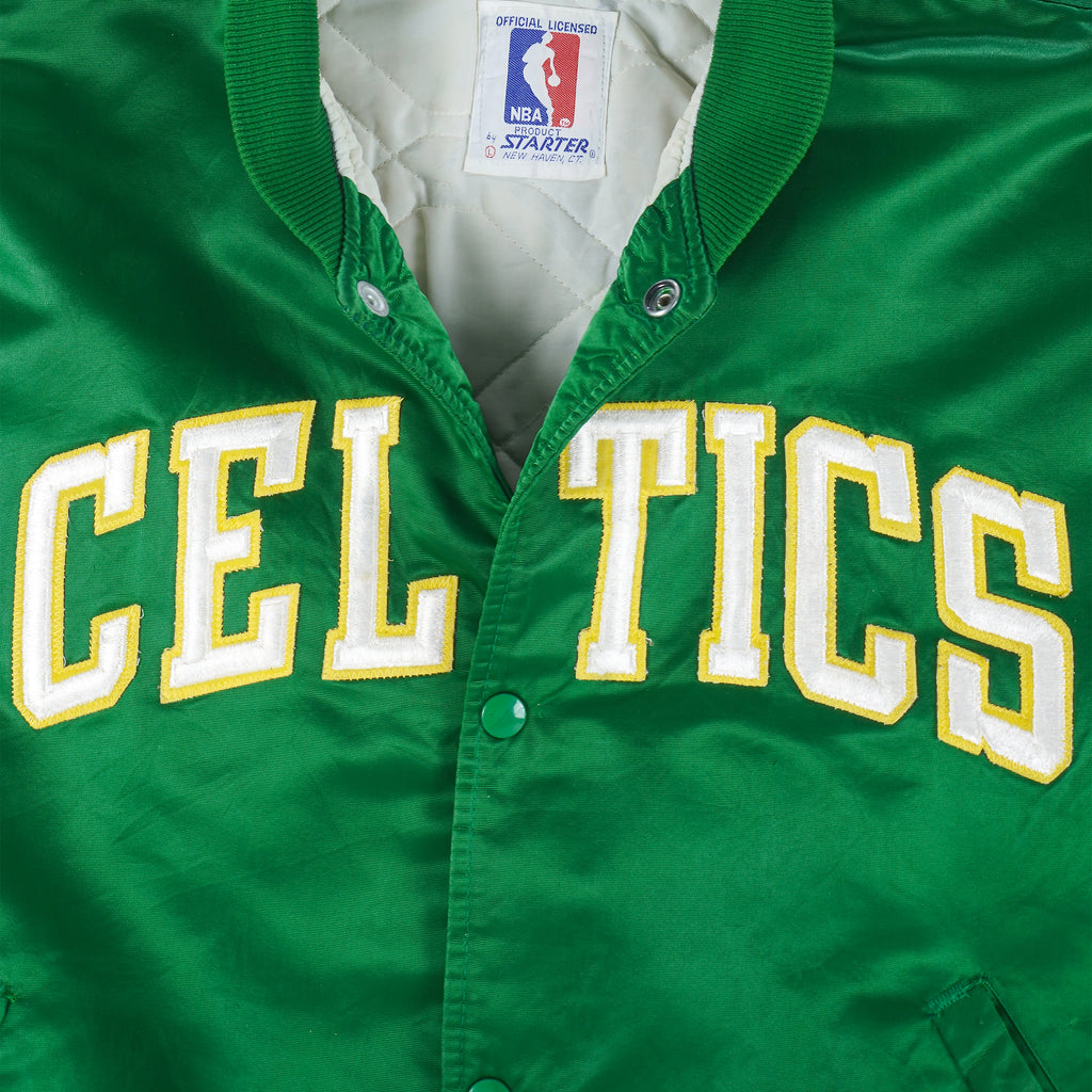 Starter - Boston Celtics Satin Jacket 1990s Large Vintage Retro Basketball
