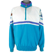 Starter - Charlotte Hornets 1/4 Zip Windbreaker 1990s Large Vintage Retro Basketball