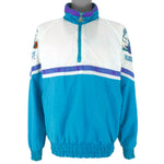 Starter - Charlotte Hornets 1/4 Zip Windbreaker 1990s Large