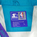 Starter - Charlotte Hornets 1/4 Zip Windbreaker 1990s Large Vintage Retro Basketball