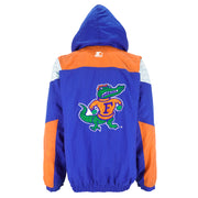Starter - Florida Gators 1/4 Zip Hooded Jacket 1990s Large Vintage Retro