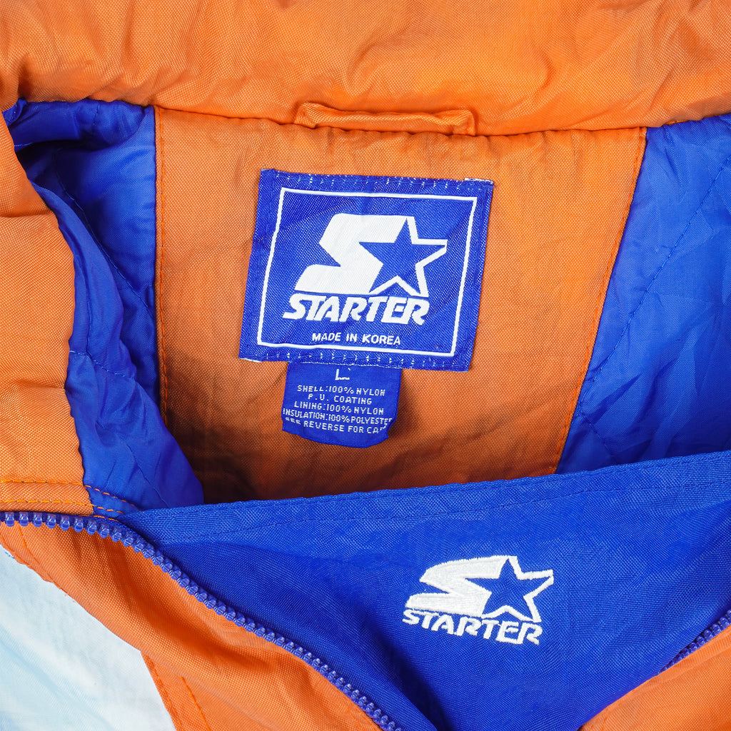 Starter - Florida Gators 1/4 Zip Hooded Jacket 1990s Large Vintage Retro