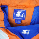 Starter - Florida Gators 1/4 Zip Hooded Jacket 1990s Large Vintage Retro