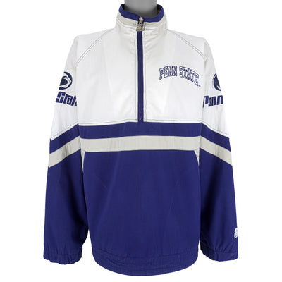 Starter - Penn State Nittany Lions 1/4 Zip Pullover Windbreaker 1990s X-Large