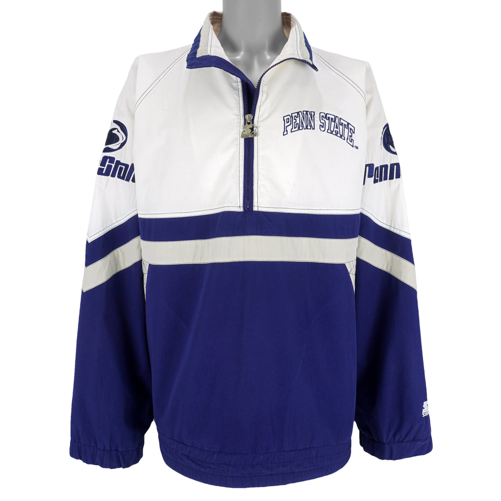 Starter - Penn State Nittany Lions 1/4 Zip Pullover Jacket 1990s X-Large Vintage Retro