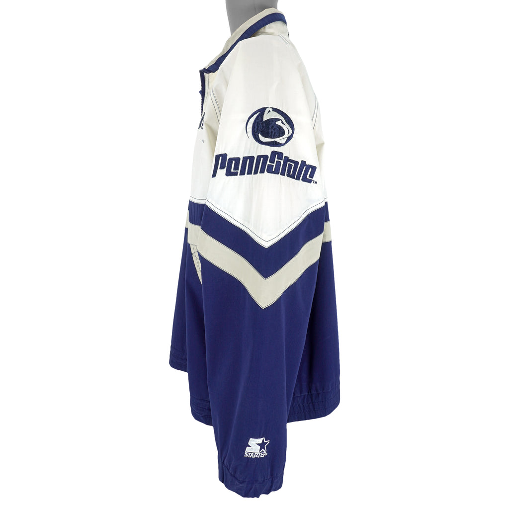 Starter - Penn State Nittany Lions 1/4 Zip Pullover Jacket 1990s X-Large Vintage Retro