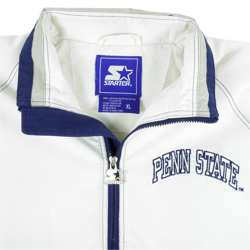 Starter - Penn State Nittany Lions 1/4 Zip Pullover Jacket 1990s X-Large Vintage Retro