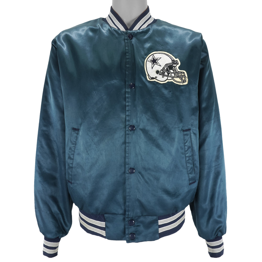 NFL - Dallas Cowboy Satin Jacket 1990s Large Vintage Retro Football