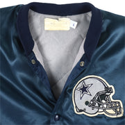 NFL - Dallas Cowboy Satin Jacket 1990s Large Vintage Retro Football