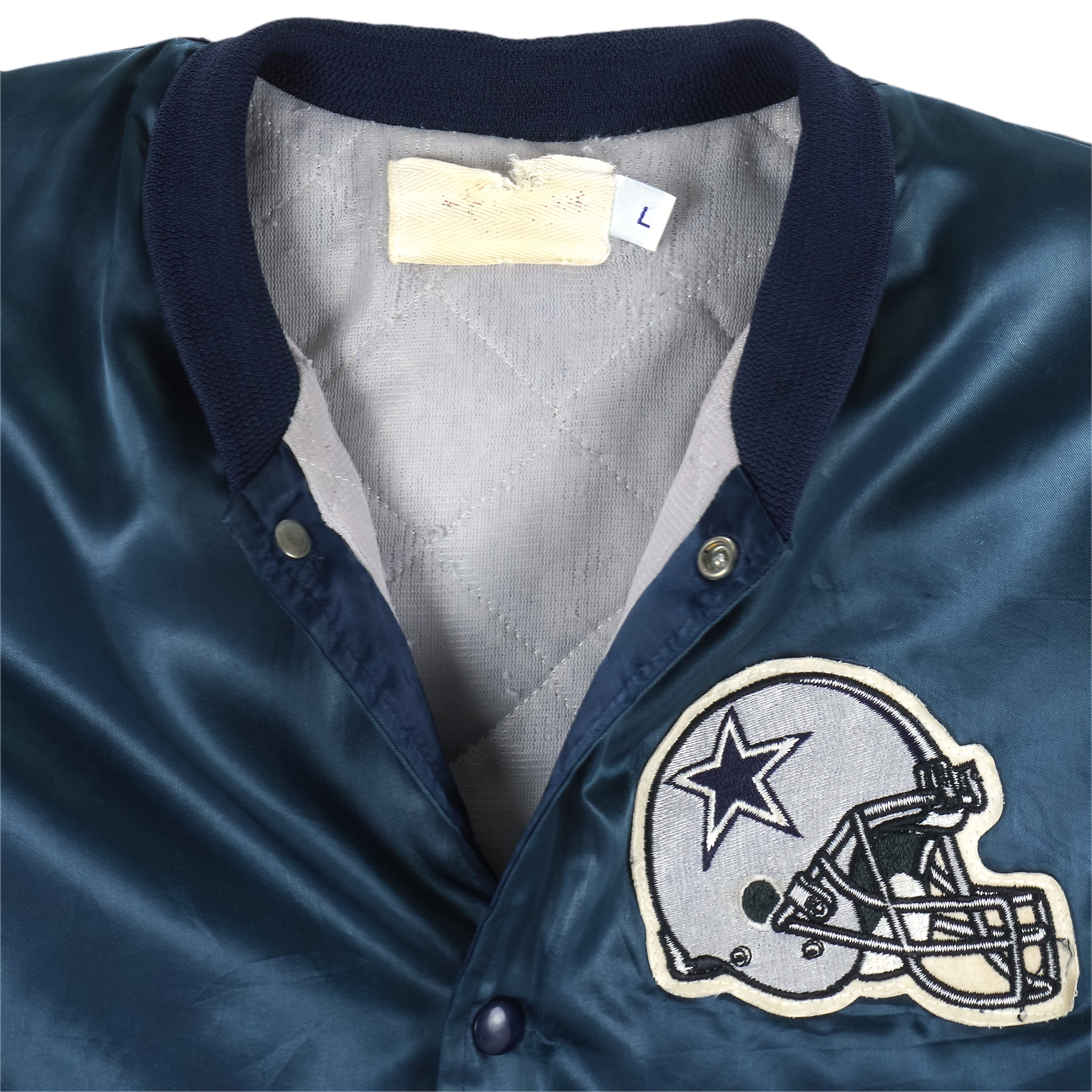 NFL - Dallas Cowboy Satin Jacket 1990s Large Vintage Retro Football