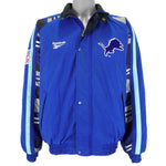 Reebok - Detroit Lions Zip & Button-Up Jacket 1990s Medium Vintage Retro Football