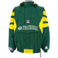 Starter - Green Bay Packers Hooded Warm Jacket 1990s Large Vintage Retro Football