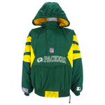 Starter - Green Bay Packers Hooded Warm Jacket 1990s Large Vintage Retro Football