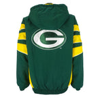 Starter - Green Bay Packers Hooded Warm Jacket 1990s Large Vintage Retro Football