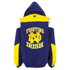 Starter - Notre Dame Fighting Irish Pullover Hooded Jacket 1990s X-Large Vintage Retro Football