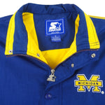 Starter - Michigan Wolverines Zip & Button-Up Jacket 1990s Small Vintage Retro