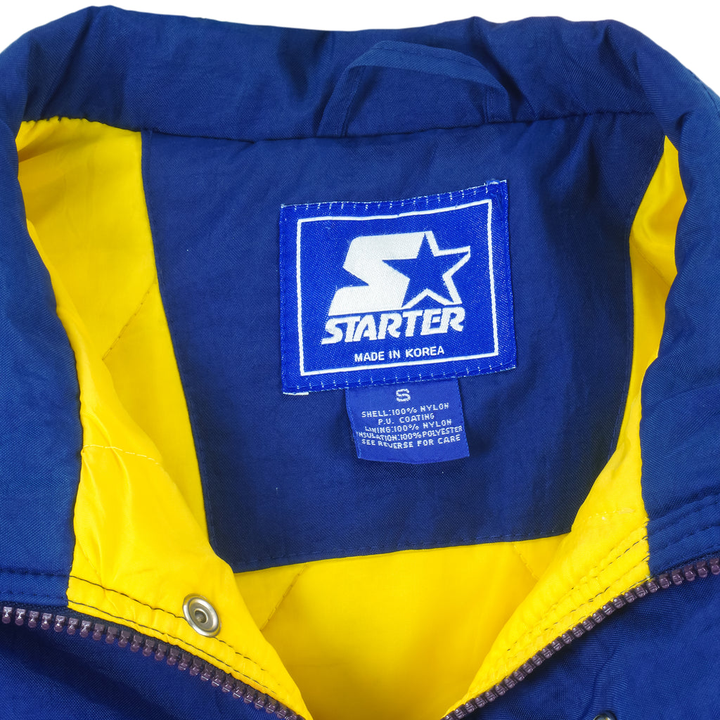 Starter - Michigan Wolverines Zip & Button-Up Jacket 1990s Small Vintage Retro