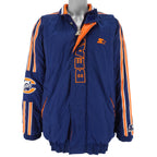 Starter - Blue Chicago Bears Zip-Up Jacket 1990s Large Vintage Retro Football