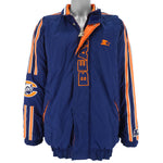 Starter - Blue Chicago Bears Zip-Up Jacket 1990s Large Vintage Retro Football