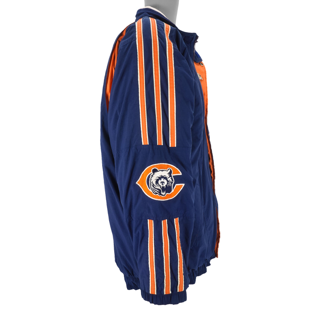 Starter - Blue Chicago Bears Zip-Up Jacket 1990s Large Vintage Retro Football